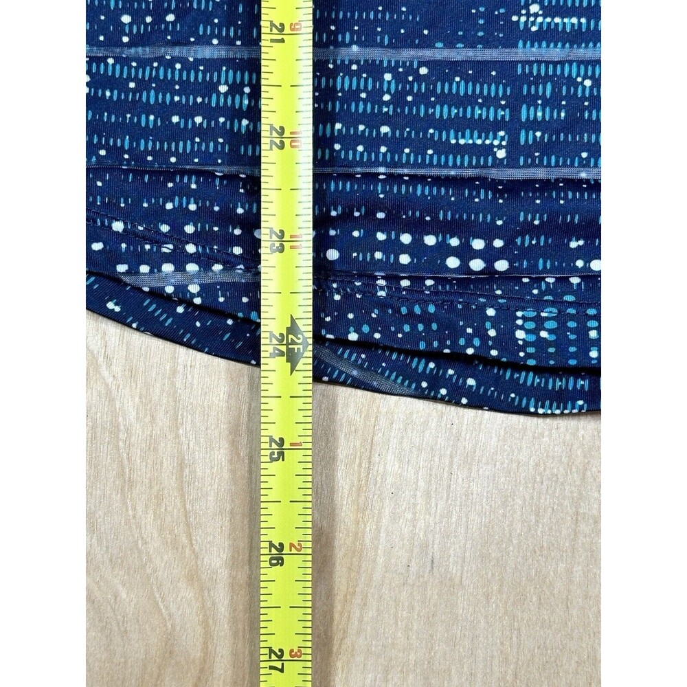 Zyia Active Navy Blue With Teal And White Spots Tank Size Small Shear Stripes - Picture 4 of 11